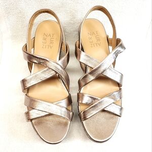 NATURALIZER Metallic Platform Espadrille Wedge